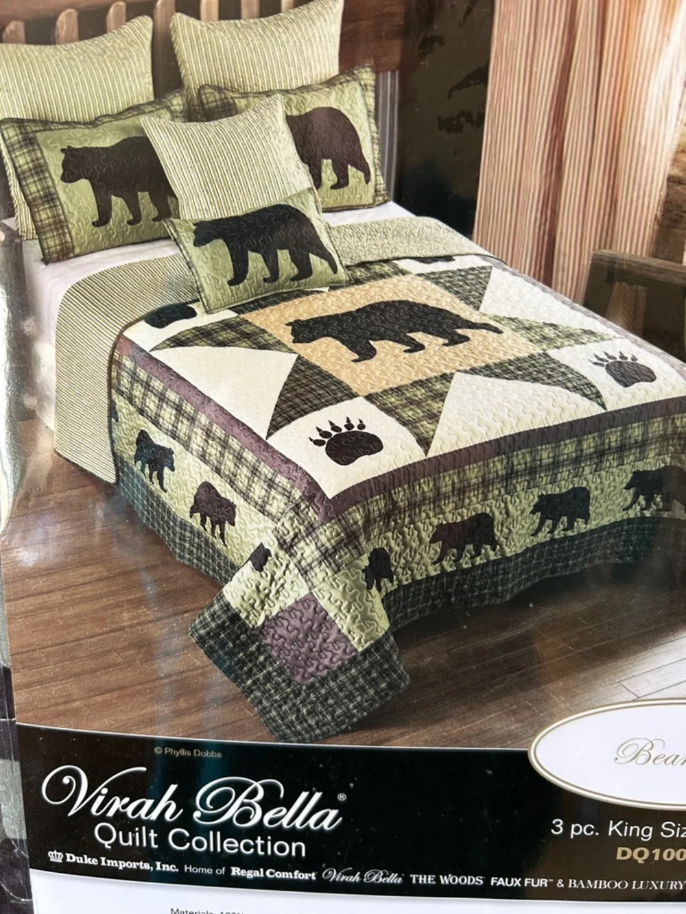 Virah Bella Bear Star Lightweight 3Piece King Quilt Set